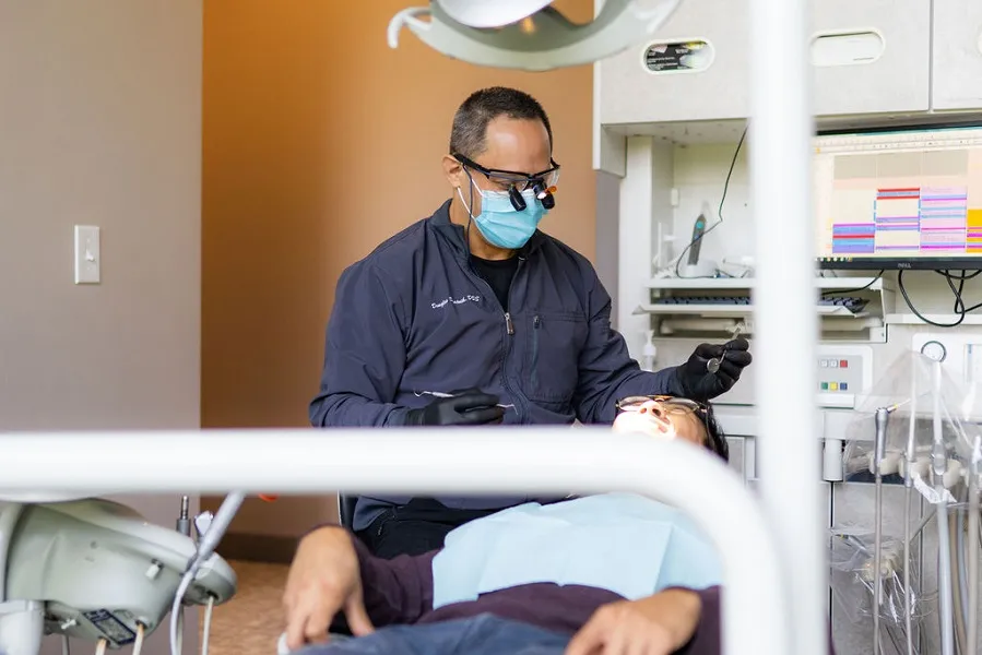 Dr. with patient